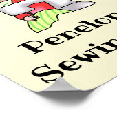 Personalized Sewing Room Poster (Ecke)