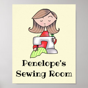 Personalized Sewing Room Poster