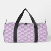 Personalized Shades of Purple Floral Pattern Duffle Bag (Rückseite)