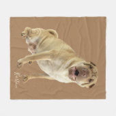 Personalized Shar Pei Dog Foto Fleecedecke (Vorderseite (Horizontal))