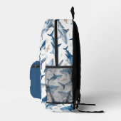 Personalized Shark Pattern Backpack for Boys Bedruckter Rucksack (Rechts)
