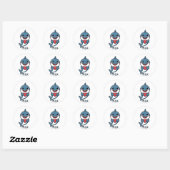Personalized Shark Valentine Sticker for Boys (Blatt)