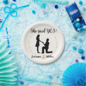 Personalized She said Yes Engagement Plate  Pappteller (Party)
