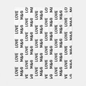 Personalized Sherpa Fleece Initial Blanket, Custom (Vorderseite)