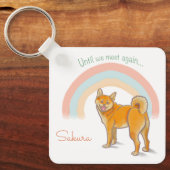 Personalized Shiba Inu Keychain – Name & Photo Schlüsselanhänger (Vorderseite)