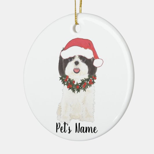 Personalized Shih Tsu Keramik Ornament (Links)