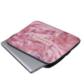 Personalized Shimmer Glossy Pink Ice Laptopschutzhülle (Vorne Knopf)
