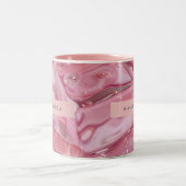 Personalized Shimmer Glossy Pink Ice Zweifarbige Tasse (Mittel)