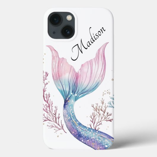 Personalized Shimmering Mermaid Tail Phone Case (Rückseite)
