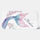Personalized Shimmering Mermaid Tail Phone Case (Rückseite (Horizontal))