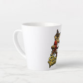 Personalized Siamese Basketball Cat Latte Mug Milchtasse (Linke Ecke)
