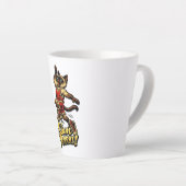 Personalized Siamese Basketball Cat Latte Mug Milchtasse (Rechte Ecke)