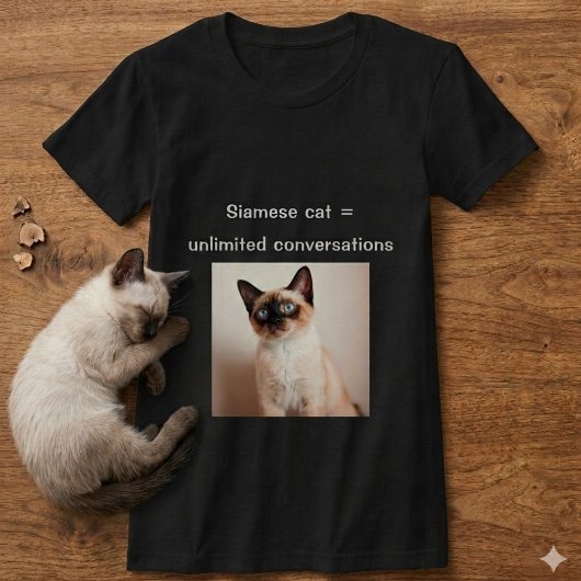 Personalized Siamese Cat Shirt Custom Photo Gift