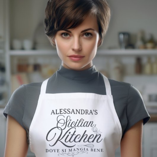 Personalized Sicilian Nonna Apron Schürze
