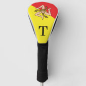 Personalized Sicily Trinacria Monogrammed Golf Headcover (Vorderseite)