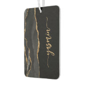 Personalized Signature Black Gold Agate Autolufterfrischer (Links)