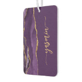 Personalized Signature Purple Gold Agate Autolufterfrischer (Links)