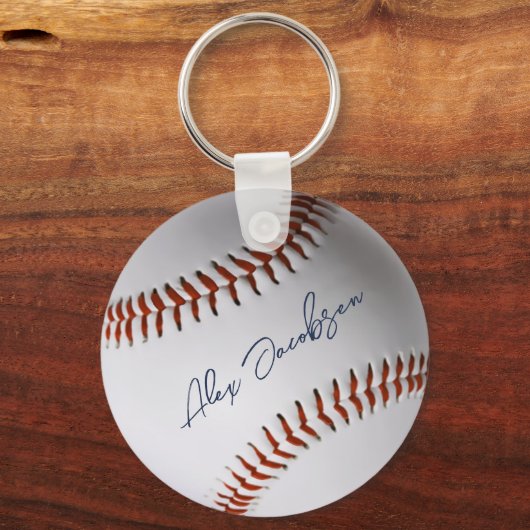 Personalized Signed Baseball Schlüsselanhänger (Vorderseite)