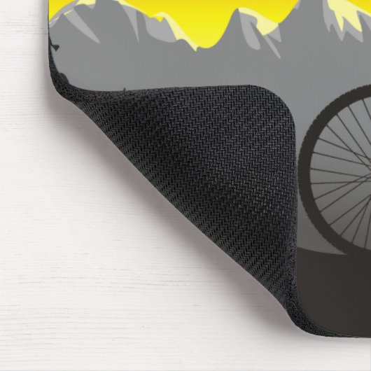 Personalized Silhouette Mountin Bike Mousepad (Ecke)