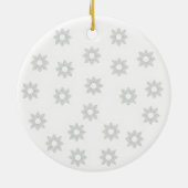 Personalized Silver Christmas  Keramik Ornament (Hinten)