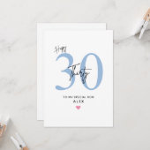 Personalized Simple 30th Birthday Card Son Karte (Vorderseite/Rückseite Beispiel)