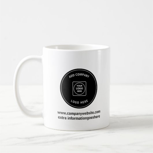 Personalized Simple Business Logo Promo mug Kaffeetasse (Links)