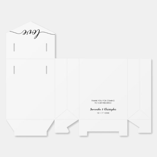 Personalized Simple Elegant Love Wedding ScrIpt Geschenkschachtel (Ungefaltet)