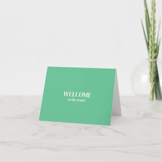 Personalized simple Elegant Welcome to the team Karte (Vorderseite)