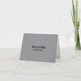 Personalized simple Elegant Welcome to the team Karte