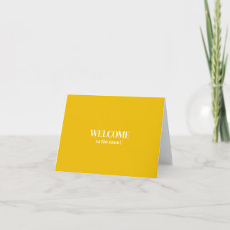 Personalized simple Elegant Welcome to the team Karte