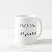 personalized simple minimal add your name red hear kaffeetasse (VorderseiteRechts)