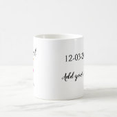 personalized simple minimal add your name red hear kaffeetasse (Mittel)