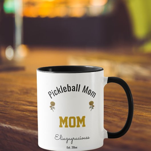 Personalized Simple Modern Pickleball Mom Gift  Tasse