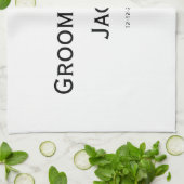 personalized simple monogram add your name wedding geschirrtuch (Gefaltet)