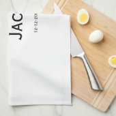 personalized simple monogram add your name wedding geschirrtuch (Viertel Falte)