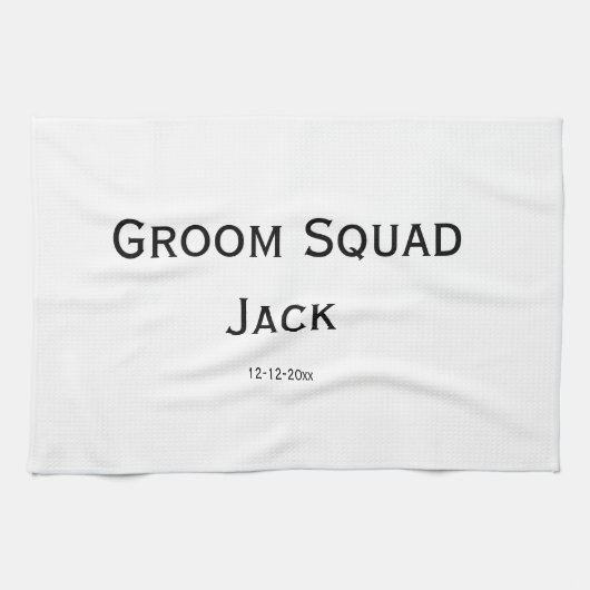 personalized simple monogram add your name wedding geschirrtuch (Horizontal)