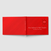 Personalized Simply Elegant Red Glamour Gästebuch (Voll)