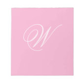Personalized Single Custom Monogram Light Pink Notizblock (Vorderseite)