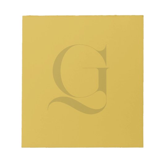 Personalized Single Custom Monogram M Gold Notizblock (Vorderseite)