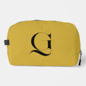 Personalized Single Custom Monogram Metallic Gold Waschbeutel (Vorderseite)