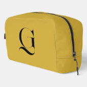 Personalized Single Custom Monogram Metallic Gold Waschbeutel (Rechte Ecke)