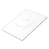 Personalized Single Custom Monogram White Notizblock (angewinkelt)