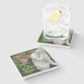 Personalized Sip Breathe Repeat Buddha Zen – Name Steinuntersetzer (Seitenansicht)