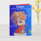 Personalized Sisters Christmas Economics Greeting Karte (Gelbe Blume)