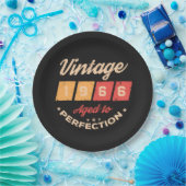 Personalized sixty vintage 60th birthday party pappteller (Party)