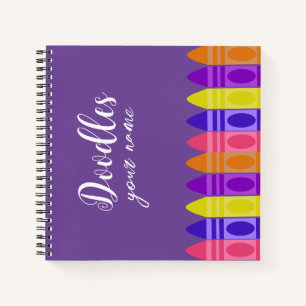 Personalized Sketch Book Doodles Notebook Notizblock