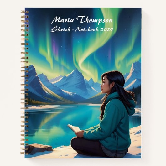 Personalized Sketch Travel Notebook Journal Diary Notizblock (Vorderseite)