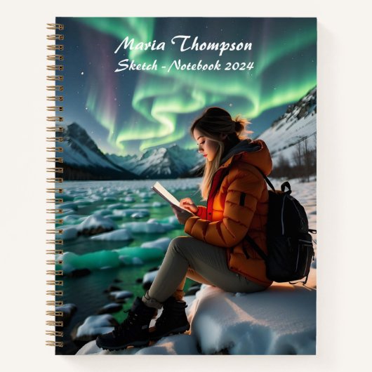 Personalized Sketch Travel Notebook Journal Diary Notizblock (Vorderseite)