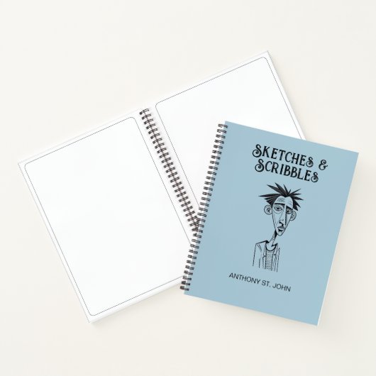 Personalized Sketches and Scribbles Notebook Notizblock (Innenseite)