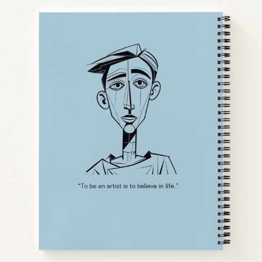 Personalized Sketches and Scribbles Notebook Notizblock (Rückseite)